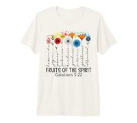 Fruits of The Spirit Gálatas 5 22 Verso de la Biblia Cristiano Camiseta Premium