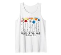 Fruits of The Spirit Gálatas 5 22 Verso de la Biblia Cristiano Camiseta sin Mangas