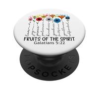 Fruits of The Spirit Gálatas 5 22 Verso de la Biblia Cristiano PopSockets PopGrip Adhesivo