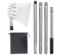 Fruits Picker Pole, Telescoping Fruit Picker, Rust Proof Adjustable Grabber, Lightweight Reacher Tool, Easy to Use Basket Head, Extensible for High Branch Harvesting, 86.61 pulgadas