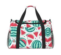 Fruits Watermelon - Bolsa de viaje de mano grande, reutilizable, perfecta para actividades al aire libre, deportes, camping y comestibles, Negro -, Talla única