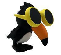 Frulli Frulla - Figura XL 12x12 cm de los Brainrot Italian Memes - Tucán con Gafas de Sol Gigantes - Tucan Meme - Coleccionable Memes Brainrot Italianos - Tung Tung Tung Sahur - Tralalero Tralara