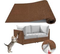 Frundoo Alfombra Rascador para Gatos, Protector Sofa Gatos Arañazo, DIY Climbing Cat Scratcher, Tapete Autoadhesivo para Rascar Gatos, Adecuado para Sofás, Paredes y Muebles (Marrón, 200 x 40 cm)
