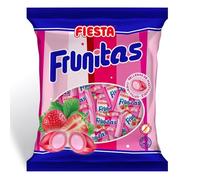 Frunitas Fresa FIESTA - Bolsa 270 Unids. - Caramelo Duro Relleno de Masticable Sabor Fresa - FRUNITAS