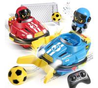 FRUSE Coche Teledirigido,Coches Teledirigidos para Niños,Paquete de 2,Coche RC con Música y Luz,2,4 GHz Coche de Choque Teledirigido,Coches de Fútbol Teledirigido,Regalo Niños 3 4 5 6 7 8 años
