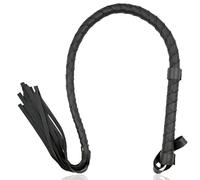 Frustino BDSM 85 cm in Ecopelle - Frusta Erotica con Manico ABS per Giochi di Coppia, Bondage e SM - Flogger Sex Toy e Uomo FOPS B21-6
