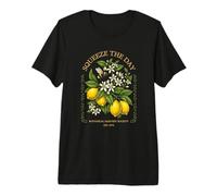 Fruta botánica de Verano Squeeze The Day Vintage Lemon Bee Camiseta Premium