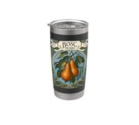 Fruta botánica vintage de estilo Art Nouveau de Bosc Pears Vaso térmico de acero inoxidable de doble pared
