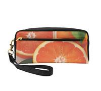 Fruta cítrica, Bolsa de Maquillaje Bolsa de cosméticos Bolsa de Aseo de Viaje portátil Estuche de Cuero para Mujeres y niñas