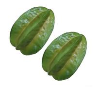 Fruta de estrella artificial, modelo de poliuretano decorativo realista para decoración del hogar, fotografía, exhibición de restaurante, 10 x 7 cm, como se muestra (verde)