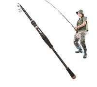 Fruta de Lanzamiento de Cebo portátil - Caña de lanzar cebos Corta, portátil, fácil de Viajar, Punta Sensible, Control de Cebo preciso, combinación de caña de para excursiones Deportivas en