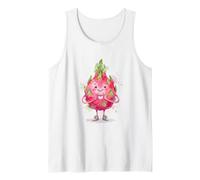Fruta del dragón con corazón gráfico símbolo de corazón Acuarela Camiseta sin Mangas