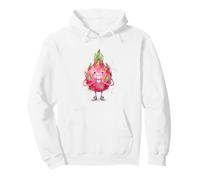 Fruta del dragón con corazón gráfico símbolo de corazón Acuarela Sudadera con Capucha