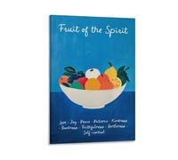 Fruta del Espíritu - Lienzo decorativo cristiano de moda para la sala de estar, dormitorio, baño, oficina, decoración del hogar, 12 x 18 pulgadas (30 x 45 cm)
