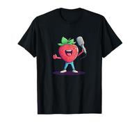 Fruta divertida con un traje de adicción al karaoke Camiseta