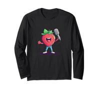 Fruta divertida con un traje de adicción al karaoke Manga Larga