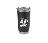 Fruta Me Hace Feliz Diversión Amor Frutas Frutas Frutas Divertidas Frutas Vaso térmico de acero inoxidable de doble pared