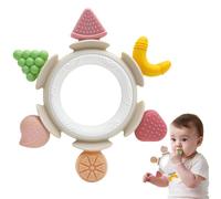 Fruta Mordedor Chupete Regalo Ideal Cosas Bebés Juguete 0 3 6 9 Meses Dentición, Juguetes Sensoriales Silicona Educativo Dientes Masticar, Recién Nacido Niño Niña Navidad Cumpleaños Regalo, Marrón