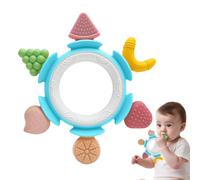 Fruta Mordedor Chupete Regalo Ideal Cosas Tous Bebés Juguete 0 3 6 9 Meses Dentición, Juguetes Sensoriales Silicona Educativo Dientes Masticar, Recién Nacido Niño Niña Navidad Cumpleaños Regalo, Azul
