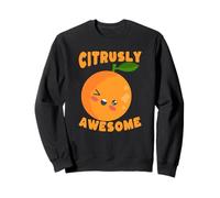 Fruta Naranja Kawaii guiñando un guiño cítrico Impresionante Sudadera