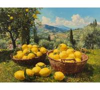 Fruta Pintar por Numeros Adultos, áRbol Pintar por Numeros Niños, DIY Cuadros Manualidades Adultos Kits, Paint by Numbers con Pinceles y Pinturas Acrílicas, Primavera Decoracion Regalo, 50x40cm C-4470