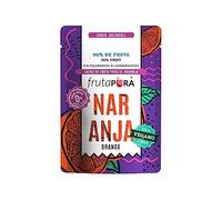 FRUTA PURA Naranja 40g - 20 dados blandos de fruta tipo gominola - 96% fruta real - Sin azúcar añadido - Vegano - Sin gluten - Snack sano y sabroso - Equivale a 200g de fruta diaria