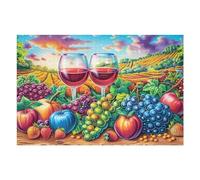 Frutas Frescas del huerto Puzzle 1000 Piezas Desafío Intelectual 3D Fruit Vine Harvest Rompecabezas para Hombres Y Mujeres Obra De Arte Colorido Decoración Hogar 1000 PCS