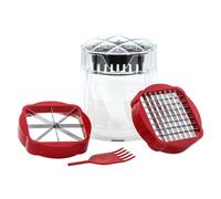 Frutas manuales cortador de chip de vegetales de corte rápido con recipiente cortador francés fry 8 cortes delgadas eliminación de núcleo para manzanas peras