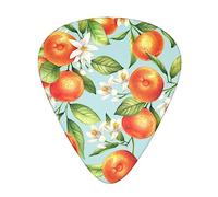 frutas naranjas flores hojas florales Selecciones de guitarra Juego completo de regalo para guitarrista Celuloide Medio Paquete de 12 en caja Regalo para guitarristas Hombres y mujeres