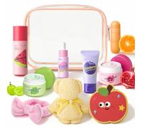 Frutas Set para Cuidado de la Piel Adolescente 10 Piezas | Kit de Skincare Regalo para Mujeres y Niñas, con Limpiador Tónico Sérum Crema de Día y Noche Bálsamo Labial Neceser