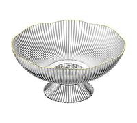 Frutero con patas, cuenco de pedestal, bandeja de frutas decorada de 10.0 in para encimera de cocina y mesa de comedor, frutero redondo, plato decorativo para servir, soporte de (Transparente)