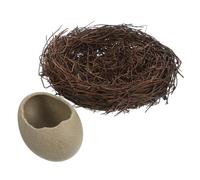 Frutero de Cáscara de Huevo de Cerámica con Forma de Nido | Superficie Lisa y Redondeada, Portátil, Uso en Comedor y Hogar, Estilo Creativo con Atmósfera Natural