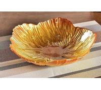 Frutero de cristal, plato decorativo para aperitivos, forma de flor nacarada, elegante decoración de cocina, tamaño grande para uso doméstico