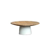 Frutero de madera de bambú, platos de madera, platos de cerámica, bandejas para servir, mesa de café, platillo de té, soporte para tartas (grande)