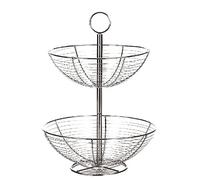 Frutero de mesa vintage plateado de metal para cocina Basic - LOLAhome