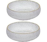 frutero, Ensaladera Phnom Penh De Vidrio Postre Frutas Apilable Redonda Juego Tazones Pasta Grano Tazón Cocina Transparente for Servir (Color(Transparent)