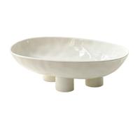 Frutero para Mesa Frutero de cerámica con trípode, plato minimalista moderno for servir, centro mesa decorativo for el hogar(Blanco)