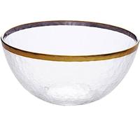 frutero, Tazones de vidrio Tazón Borde con incrustaciones oro Ensaladera Fruta Arroz Comida for servir Sopa Contenedor almacenamiento alimentos Decoración del almuerzo Vajilla dulces (Color: L)(L)