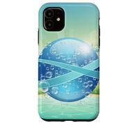 Frutiger Aero y2k Aesthetic Palm Trees Cyber Beach World Carcasa para iPhone 11