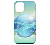 Frutiger Aero y2k Aesthetic Palm Trees Cyber Beach World Carcasa para iPhone 12/12 Pro