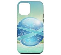 Frutiger Aero y2k Aesthetic Palm Trees Cyber Beach World Carcasa para iPhone 12 Mini