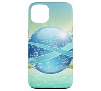 Frutiger Aero y2k Aesthetic Palm Trees Cyber Beach World Carcasa para iPhone 13