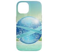 Frutiger Aero y2k Aesthetic Palm Trees Cyber Beach World Carcasa para iPhone 14