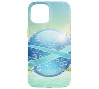 Frutiger Aero y2k Aesthetic Palm Trees Cyber Beach World Carcasa para iPhone 15