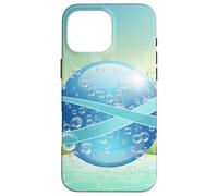 Frutiger Aero y2k Aesthetic Palm Trees Cyber Beach World Carcasa para iPhone 16 Pro MAX