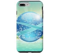 Frutiger Aero y2k Aesthetic Palm Trees Cyber Beach World Carcasa para iPhone 7 Plus/8 Plus
