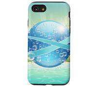 Frutiger Aero y2k Aesthetic Palm Trees Cyber Beach World Carcasa para iPhone SE (2020) / 7/8