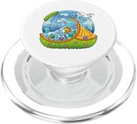 Frutiger Aero Y2K Moda Tendencias Declaración Pieza Tech Naranja PopSockets PopGrip para MagSafe