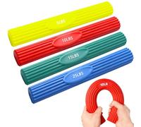 Frutilexia 4 Piezas Barra de Terapia Flexible, Barra de Resistencia Flexible, Varilla de Terapia de Codo de Tenista, Mejorar la Fuerza de Agarre, Barra para Codo de Golfista, Aliviar el Dolor