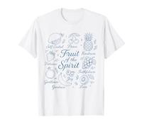 Fruto del Espíritu Cristiano Fe Retro Biblia Verso Diseño Camiseta